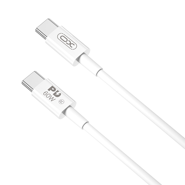 1769585668_0_1 XO NB-Q190B Καλώδιο Φόρτισης + Data 60W Type-C Σε Type-C 2m Λευκό - Image 1