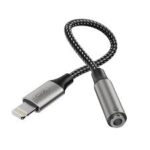 XO-NB-R258C  Adaptor ήχου APPLE lightning αρσενικό με καλώδιο σε 3,5mm jack stereo θηλυκό