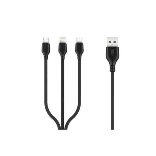 1769588719_0_1 XO-NB103 Καλώδιο φόρτισης 3 σε 1 από USB A σε Lightning + Type C + Micro USB 1.2m - Image 1