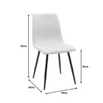 Τραπεζαρία Balou-Noor pakoworld σετ 5τεμ MDF μαύρο-γκρι Φ120x73εκ - Image 5