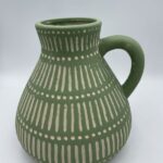 ΚΕΡΑΜΙΚΟ ΒΑΖΟ ΠΡΑΣΙΝΟ ΜΑΤ ΜΕ ΛΑΒΗ Φ12x14cm