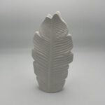 ΚΕΡΑΜΙΚΟ ΒΑΖΟ ΦΥΛΛΟ ΛΕΥΚΟ ΜΑΤ 13.5x5x26cm
