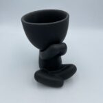 ΚΕΡΑΜΙΚΟ ΚΑΣΠΩ ΑΝΘΡΩΠΑΚΙ ΜΑΥΡΟ ΜΑΤ Φ7x7x10.5cm