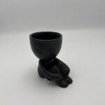 ΚΕΡΑΜΙΚΟ ΚΑΣΠΩ ΑΝΘΡΩΠΑΚΙ ΜΑΥΡΟ ΜΑΤ Φ7x8x9.5cm