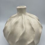 ΚΕΡΑΜΙΚΟ ΒΑΖΟ ΚΡΕΜ ΜΑΤ ΑΝΑΓΛΥΦΟ Φ14x17cm