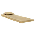 Μαξιλάρι ξαπλώστρας Sadie pakoworld ύφασμα μπεζ 65x185x10εκ - Image 2