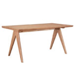 Τραπέζι Winslow pakoworld ξύλο rubberwood ανοικτό καρυδί 160x85x75εκ - Image 2
