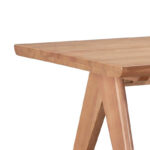 Τραπέζι Winslow pakoworld ξύλο rubberwood ανοικτό καρυδί 160x85x75εκ - Image 3