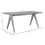 Τραπέζι Winslow pakoworld ξύλο rubberwood ανοικτό καρυδί 160x85x75εκ - Image 5