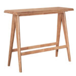 Τραπεζαρία μπαρ Winslow pakoworld σετ 5τεμ ξύλο rubberwood ανοιχτό καρυδί 120x45x100εκ - Image 3