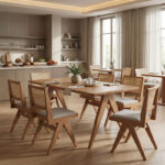 Τραπέζι Winslow pakoworld ξύλο rubberwood σε ανοιχτό καρυδί χρώμα 200x100x75εκ - Image 2