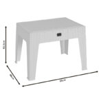 Τραπέζι Cosmic pakoworld PP λευκό 55x40x43.5εκ - Image 3