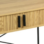 Γραφείο εργασίας Scandi pakoworld MDF/Metal σε φυσική απόχρωση με μεταλλικά μαύρα πόδια 120x60x76,5εκ - Image 5