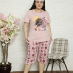 Γυναικεία Κάπρι Πυτζάμα Pink Tropical