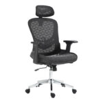Καρέκλα γραφείου εργασίας Mergi pakoworld μαύρο mesh 62x63x120εκ - Image 2