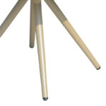 Τραπέζι Hilly pakoworld plywood και αλουμίνιο σε σαμπανιζέ απόχρωση Φ100x75εκ - Image 3