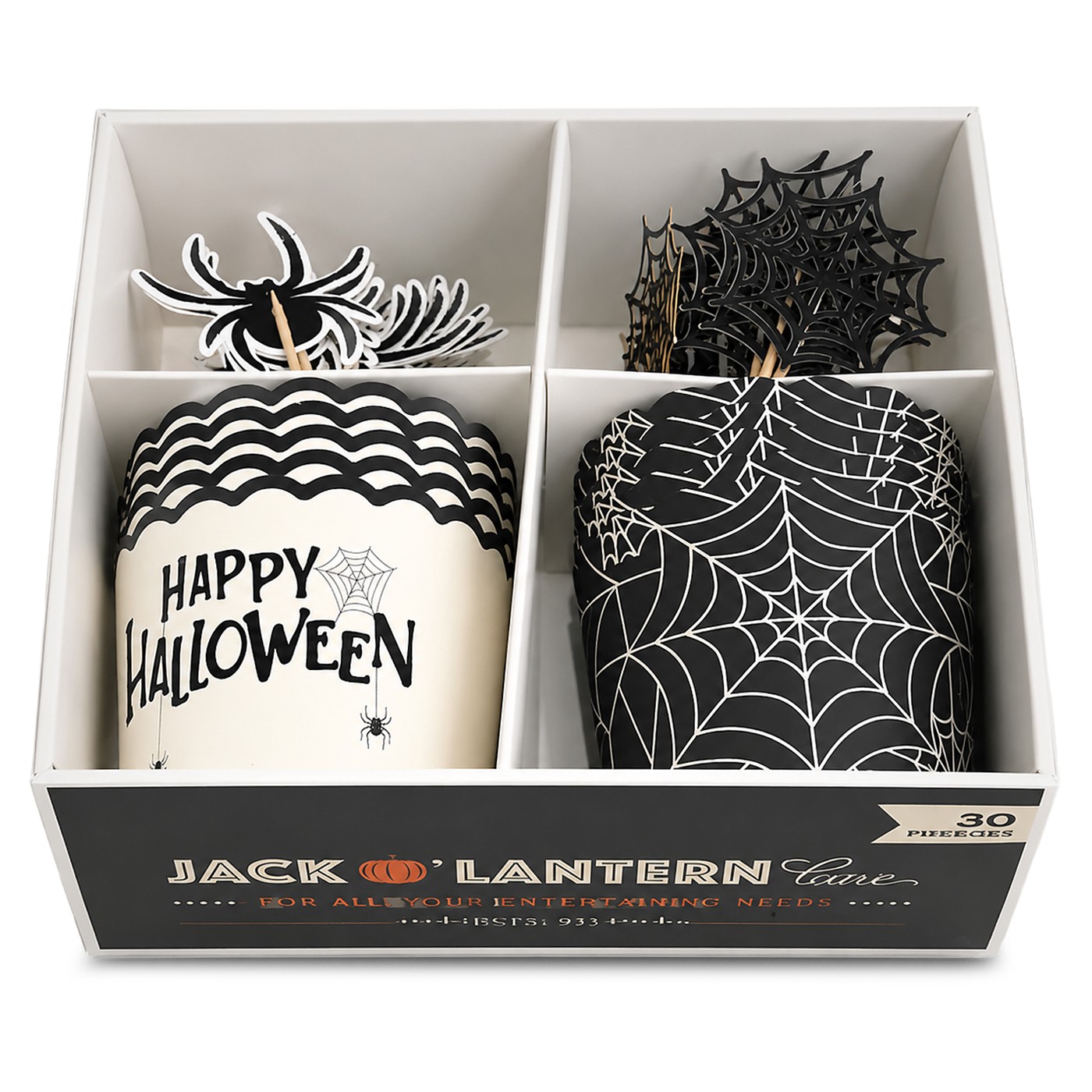 3-2737 Cup Cake Halloween 10 Φορμάκια με 20 Οδοντογλιφίδες 16x15x8cm Carnavalista 232757 - Image 1