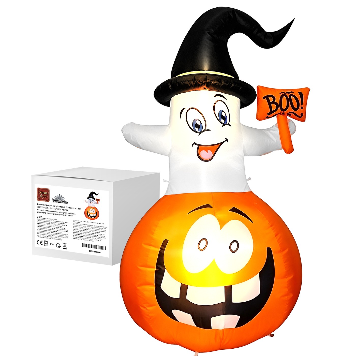 3-2750 Φουσκωτή Φιγούρα Ηλεκτρική Halloween IP44 1,8m Carnavalista 232770 - Image 1