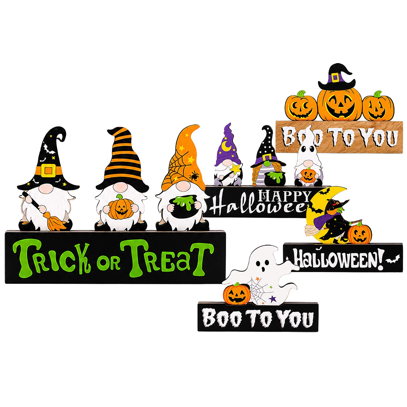 3-2818 Επιτραπέζιο Ξύλινο Διακοσμητικό Halloween 16x11cm Carnavalista 232838 - Image 1