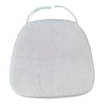 Μαξιλάρι Tiffany pakoworld ύφασμα σε λευκή απόχρωση 40.5x38.5x4εκ - Image 2