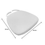 Μαξιλάρι Tiffany pakoworld ύφασμα σε λευκή απόχρωση 40.5x38.5x4εκ - Image 3