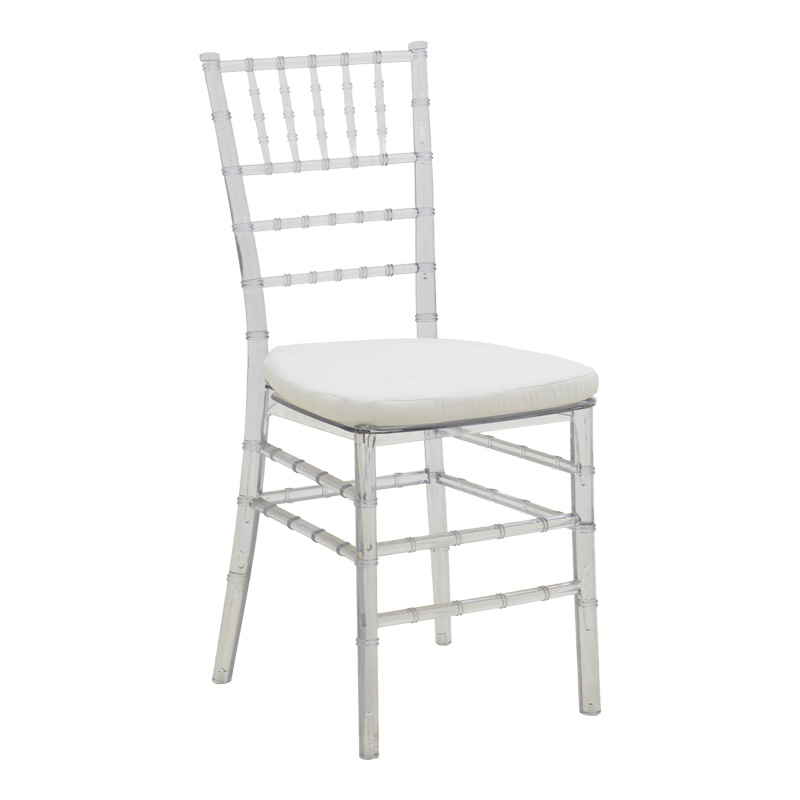 326-000039 Καρέκλα Tiffany pakoworld με μαξιλάρι διάφανο pc 38x38.5x88εκ - Image 1