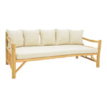 Καναπές Roziana pakoworld φυσικό teak ξύλο 210x100x80εκ - Image 2