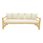 Καναπές Roziana pakoworld φυσικό teak ξύλο 210x100x80εκ - Image 3