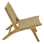 Πολυθρόνα Foldere pakoworld φυσικό teak ξύλο-pe σχοινί 65x78x68εκ - Image 4
