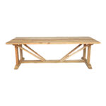Τραπέζι Smarious pakoworld teak ξύλο σε φυσική απόχρωση 250x100x78εκ - Image 2
