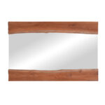 Καθρέπτης Riverine pakoworld teak ξύλο σε φυσική απόχρωση 120x80x4εκ - Image 2