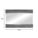 Καθρέπτης Riverine pakoworld teak ξύλο σε φυσική απόχρωση 120x80x4εκ - Image 4