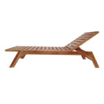 Ξαπλώστρα Melop pakoworld teak ξύλο σε φυσική απόχρωση 200x70x35εκ - Image 4