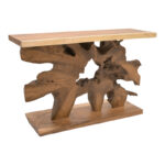 Κονσόλα Nasiol Inart teak ξύλο σε φυσική απόχρωση 120x40x75εκ - Image 2