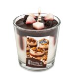 Κερί Βάζο Σχέδιο Επιδόρπιο με Cookies & Chocolate 180g net 8x ø7cm (συνολικό ύψος=8,5cm) Homie 57514