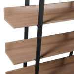Βιβλιοθήκη Boderta pakoworld σε sonoma-μαύρη απόχρωση 120x30x190εκ - Image 4