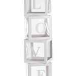 ΚΟΥΤΙΑ ΛΕΥΚΑ ΧΑΡΤΙΝΑ "LOVE" ΣΕΤ 4 ΤΕΜΑΧΙΩΝ 30x30x30cm ΤΟ ΚΑΘΕ ΤΕΜΑΧΙΟ