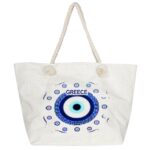 Τσάντα Παραλίας Μεγάλη με Μάτι Τριπλό 55x34x17cm SummerTiempo 622602