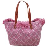 Τσάντα Παραλίας Cotton με Ρόμβους 50x35x14cm SummerTiempo 623139 - Image 2