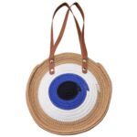Τσάντα Στρογγυλή Cotton με Μάτι ø28cm SummerTiempo 623141