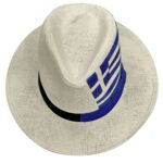 Καπέλο Ψαθόχαρτο Cowboy με Κορδέλα Ελληνική Σημαία 34x31x12cm SummerTiempo 623229 - Image 2