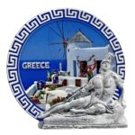 Μαγνητάκι Κεραμικό Greek Μύλος Άγαλμα 6,5x6,5cm SummerTiempo 623344