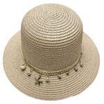 Καπέλο Ψαθόχαρτο με Κοχύλια, Αστερίες ø33cm SummerTiempo 623345