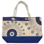 Τσάντα Παραλίας Γιούτα Greece 54x37x15cm SummerTiempo 623366