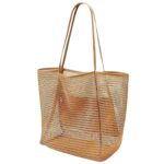 Τσάντα Παραλίας Ψαθόχαρτο Τρυπητή 51x34x15cm SummerTiempo 623373
