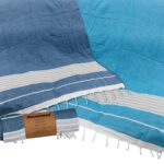 Πετσέτα Θαλάσσης Pestemal Γκρί Ρίγες ~280g 90x180cm SummerTiempo 62843