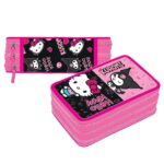Κασετίνα Γεμάτη Τριπλή Hello Kitty με Kuromi 19,5x12,5x6cm Kuromi 119652G