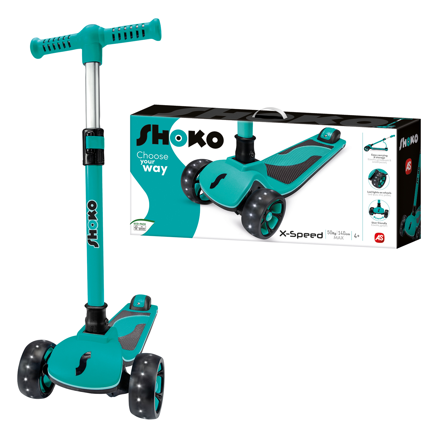 Shoko Scooter Xspeed Minty Breeze Για 4+