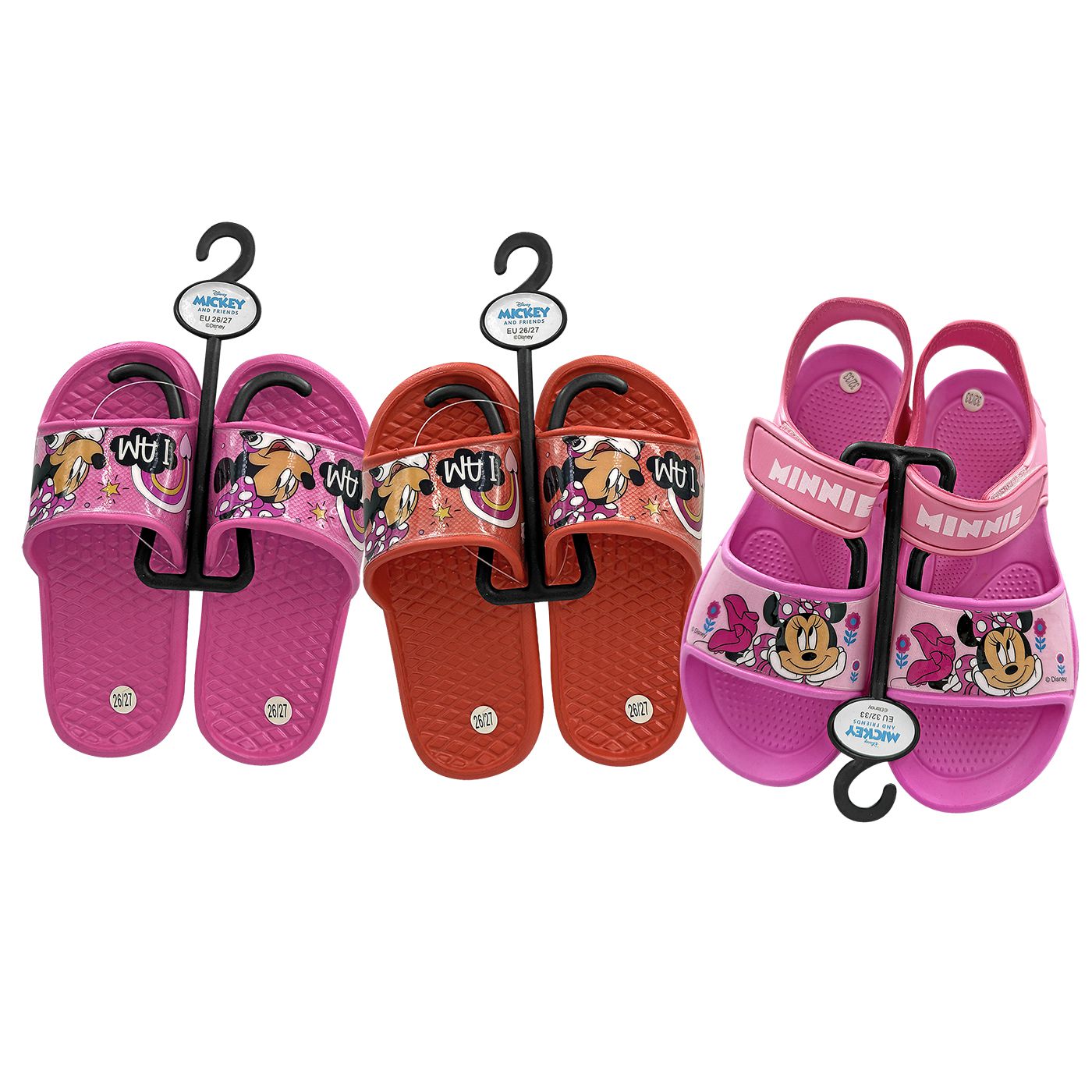 67-256 Παντόφλες Minnie 4 Ζευ (22-24) + 4 Ζευ (26-28) + 4 Ζευ (30-32) Disney - Image 1