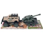 Τζιπ με Στρατιωτικό Όχημα Friction & Free Wheel 39x12,5x12cm ToyMarkt 902396 - Image 2